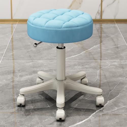 Rollbarer Drehhocker, Hocker Runder Drehstuhl, Schönheitssalon-Theken-Arbeitshocker Verstellbar 41-53 cm Robuster medizinischer Hocker mit Rädern, A3 von Generic