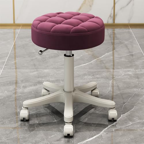 Rollender Drehhocker, Hocker Runder Drehstuhl, Schönheitssalon-Theken-Arbeitshocker Verstellbar 41-53 cm Robuster medizinischer Hocker mit Rädern, A11 Rollender Drehhocker, Hocker Runder Drehstuhl, Schönheitssalon-Theken-Arbeitshocker Verstellbar 41-53 cm Robuster medizinischer Hocker mit Rädern, A11 von Generic