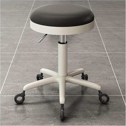Rollhocker Drehbarer Hocker Drehbarer Salon Hocker Stuhl Verstellbarer Zeichenhocker Werkbank Hocker Massage Spa Tattoo Fotografie Hocker Mit Pu-Leder Verstellbar, Gris, One Size Rollhocker Drehbarer Hocker Drehbarer Salon Hocker Stuhl Verstellbarer Zeichenhocker Werkbank Hocker Massage Spa Tattoo Fotografie Hocker Mit Pu-Leder Verstellbar, Gris, One Size von Generic