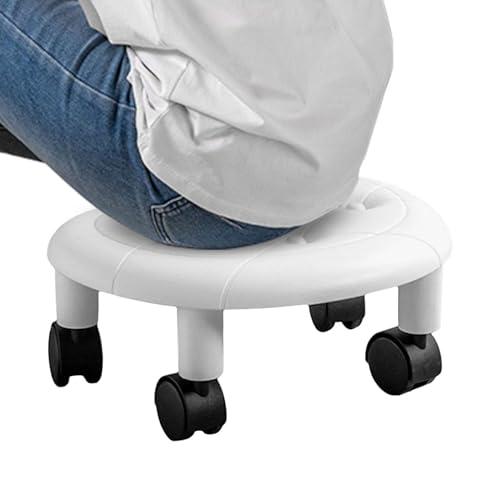 Rollhocker Niedrige Höhe - Verstellbarer Drehhocker mit Rollen, Ergonomischer Rollhocker | bequemer Rollsitz, 360 Grad drehbarer Hocker, leichter und niedriger Rollhocker Rollhocker Niedrige Höhe - Verstellbarer Drehhocker mit Rollen, Ergonomischer Rollhocker | bequemer Rollsitz, 360 Grad drehbarer Hocker, leichter und niedriger Rollhocker von Generic