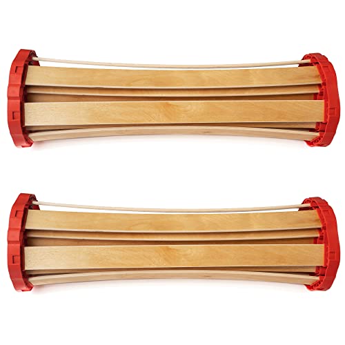 WOODRAM Rollrost Flex 160x200 cm (2x80cm) für Bett - Rolllattenrost 18 Gebogene Birkenlatten mit Gummibändern Verbunden. Lattenroste Holzlatten für alle Matratzen. von WOODRAM