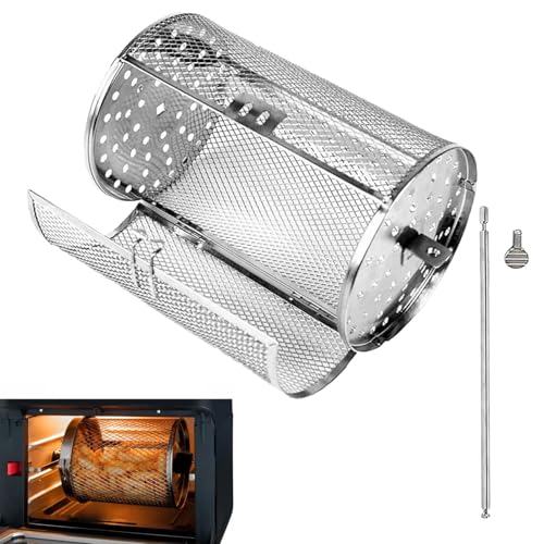 Rollrost Korb aus Edelstahl - Grillkorb für Luftfritteuse Camping Luftfritteuse Korb für Rotationsgrill Outdoor | Smokergrill | Anti-Crash Korb Rollrost Korb aus Edelstahl - Grillkorb für Luftfritteuse Camping Luftfritteuse Korb für Rotationsgrill Outdoor | Smokergrill | Anti-Crash Korb von Generic