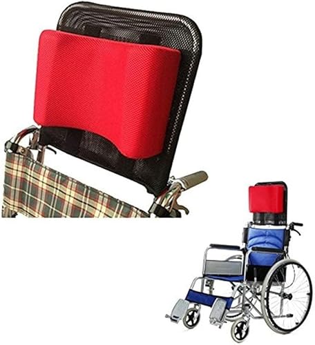 Rollstuhl-kopfstütze Nackenstütze Bequemes Sitzlehnenkissen Kissen Verstellbare Polsterung Für Erwachsene Tragbares Universal-rollstuhlzubehör, Red von Generic