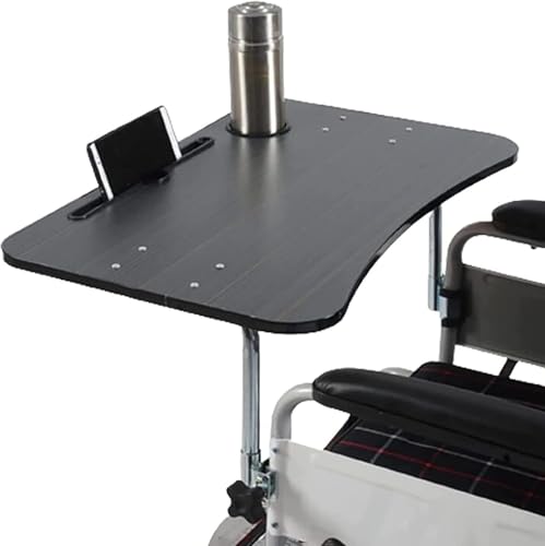 Rollstuhl-tablett-Tisch, Abnehmbarer Hölzerner Rollstuhl-tablett-esstisch Rollstuhlzubehör Mit Handyständer, Medizinischer Tragbarer Universal-tablett-Schreibtisch, B von Generic