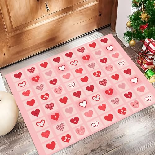 Romantische Liebe Fußmatte Schmutzfangmatte Innen 40 X 60 cm rutschfeste Waschbar Fussmatte, Sauberlaufmatte Teppich Für Eingangsbereich, Haustür, Flur, Porch - Rosa Moderner Minimalismus Romantische Liebe Fußmatte Schmutzfangmatte Innen 40 X 60 cm rutschfeste Waschbar Fussmatte, Sauberlaufmatte Teppich Für Eingangsbereich, Haustür, Flur, Porch - Rosa Moderner Minimalismus von Generic