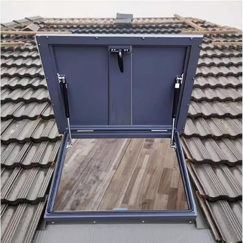 Roof Window Emergency Exit For Roof Ventilation, Dachwartungsluke 90°-Hydraulik-Entlüftungsventil Mit Abschließbarer Fensterabdeckung Für Dachböden Und Gewerbegebäude(95x95cm/37.4x37.4in) von Generic