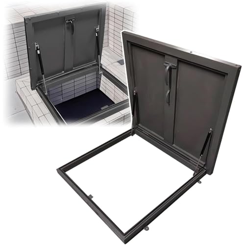 Roof Window Emergency Exit For Roof Ventilation, Kellerausstiegskappen Mit Verriegelung Notfallzugangsabdeckung Aus Verzinktem Stahl(85x85cm/33.5x33.5in) von Generic