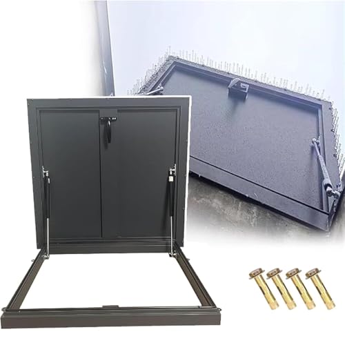 Roof Window Emergency Exit For Roof Ventilation, Sicherheitstür Aus Verzinktem Stahl Für Dächer Regenfeste Überdachung Für Innenhöfe Sicherheitstür Aus Stahl Großer Gewerblicher(90x90cm/35.4x35.4in) von Generic