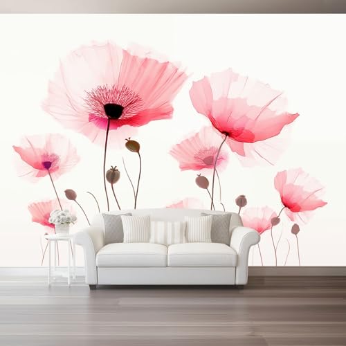 Rosa Mohnblumen Fototapete 400 x 280 cm, Pflanze Wandbild Fototapete für Wohnzimmer Schlafzimmer Wandtapete Vlies Tapete UV-Beständig Montagefertig Rosa Mohnblumen Fototapete 400 x 280 cm, Pflanze Wandbild Fototapete für Wohnzimmer Schlafzimmer Wandtapete Vlies Tapete UV-Beständig Montagefertig von Generic