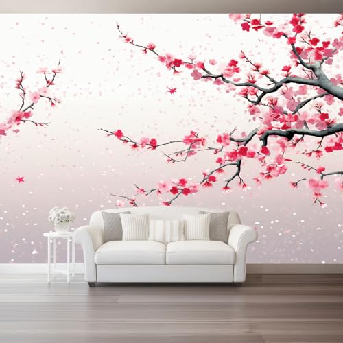 Rosa Pflanzen Fototapete 400 x 280 cm, Orientalische Tuschemalerei Wandbild Fototapete für Wohnzimmer Schlafzimmer Wandtapete Vlies Tapete UV-Beständig Montagefertig Rosa Pflanzen Fototapete 400 x 280 cm, Orientalische Tuschemalerei Wandbild Fototapete für Wohnzimmer Schlafzimmer Wandtapete Vlies Tapete UV-Beständig Montagefertig von Generic