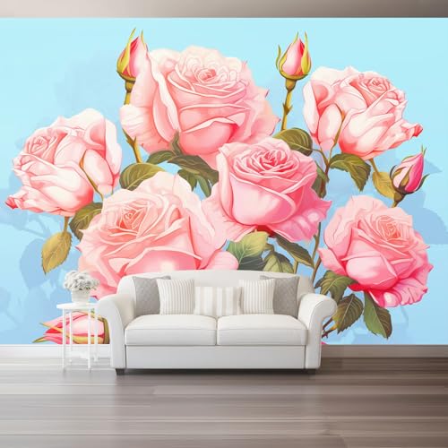 Rosa Rosenpflanze Fototapete 400 x 280 cm, Romantische Blumen Wandbild Fototapete für Wohnzimmer Schlafzimmer Wandtapete Vlies Tapete UV-Beständig Montagefertig Rosa Rosenpflanze Fototapete 400 x 280 cm, Romantische Blumen Wandbild Fototapete für Wohnzimmer Schlafzimmer Wandtapete Vlies Tapete UV-Beständig Montagefertig von Generic