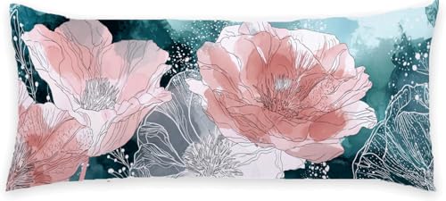 Rosa Seitenschläferkissen Bezug 50x150 Kopfkissenbezug Blume Langes Schlafkissen Seitenschläfer Kissenbezüge Leinen Body Pillow Kissenbezug Verdecktem Zip Kissen, für Geeignet Bettdekoration P-673 Rosa Seitenschläferkissen Bezug 50x150 Kopfkissenbezug Blume Langes Schlafkissen Seitenschläfer Kissenbezüge Leinen Body Pillow Kissenbezug Verdecktem Zip Kissen, für Geeignet Bettdekoration P-673 von Generic