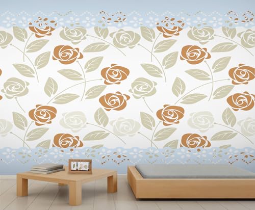 Rosen Tapeten Blättertapete Mädchenzimmer Elegante Blumen Wandbildtapete Blumen Tapete für Mädchen Schlafzimmer Wohnzimmer 200X140cm Rosen Tapeten Blättertapete Mädchenzimmer Elegante Blumen Wandbildtapete Blumen Tapete für Mädchen Schlafzimmer Wohnzimmer 200X140cm von Generic