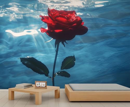 Rosen Tapeten Blaue Wasseroberfläche Und Licht Dekorative Tapete Blatt Tapete Wandbild Rote Blume KinderTapeten für Schlafzimmer Wohnzimmer Wandposter 300 X 240 cm Rosen Tapeten Blaue Wasseroberfläche Und Licht Dekorative Tapete Blatt Tapete Wandbild Rote Blume KinderTapeten für Schlafzimmer Wohnzimmer Wandposter 300 X 240 cm von Generic