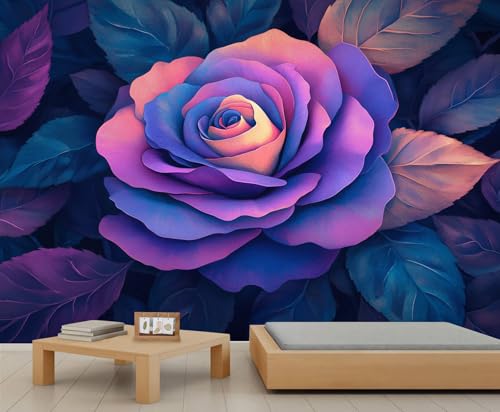 Rosen Tapeten Lila Rosenblumen Tapete Wandbild Blumen Tapete Wandbilder für Wände Elegante Tapeten für Schlafzimmer Wandbild für Kinderzimmer Wohnzimmer 300X210cm Rosen Tapeten Lila Rosenblumen Tapete Wandbild Blumen Tapete Wandbilder für Wände Elegante Tapeten für Schlafzimmer Wandbild für Kinderzimmer Wohnzimmer 300X210cm von Generic