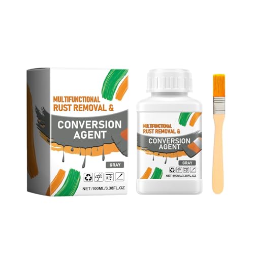 Rostschutz Spray 100ml Für Metalle, Kunststoff, Glas, Holz, Farben & Lacke - Grundierung Spray Autolack - Rostumwandler Spray Auto - Korrosionsschutz Haftgrund Spray (Grau) von Generic