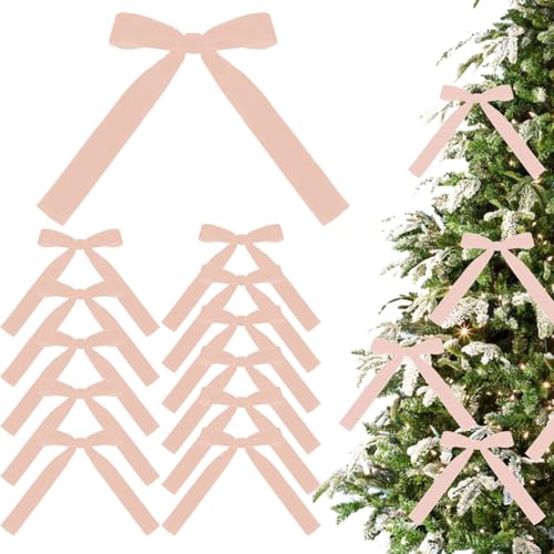 Rote Weihnachtsschleifen,Rote Weihnachtskranzschleifen,Samtband Schleifen | Tragbare Weihnachtsbaumschleifen aus Samt für Baum-, Haustür-, Kamin-, Treppen- und Girlandenation Rote Weihnachtsschleifen,Rote Weihnachtskranzschleifen,Samtband Schleifen | Tragbare Weihnachtsbaumschleifen aus Samt für Baum-, Haustür-, Kamin-, Treppen- und Girlandenation von Generic