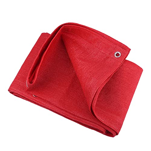 Roter Sonnenschutz 95% Schattentuch – Gewächshaus Schattennetz 1x2.0m 1x3.0m 2x2.0m 2x3.0m 3x3.0m UV-stabilisiertes Netz für Lagerhaus Baustelle Außenschutz(1x1.0m(3.3'x3.3')) von Generic