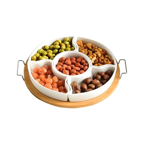 Rotierende Snack-Teller – Fruchttablett-Tablett für Partys, abnehmbar, 5 Fächer, getrockneter Obst-Organizer, Teller, Picknick-Teller Rotierende Snack-Teller – Fruchttablett-Tablett für Partys, abnehmbar, 5 Fächer, getrockneter Obst-Organizer, Teller, Picknick-Teller von Generic