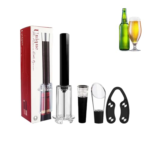 Rotweinflaschenöffner-Set, Weinöffner-Set, multifunktionales Flaschenöffner-Set, manuelles Flaschenöffner-Set, ideal für Bar, Zuhause oder Outdoor-Aktivitäten von Generic