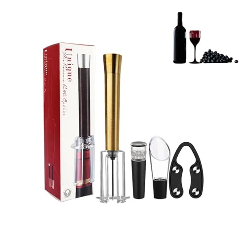 Rotweinflaschenöffner-Set, Weinöffner-Set, multifunktionales Flaschenöffner-Set, manuelles Flaschenöffner-Set, ideal für Bar, Zuhause oder Outdoor-Aktivitäten von Generic