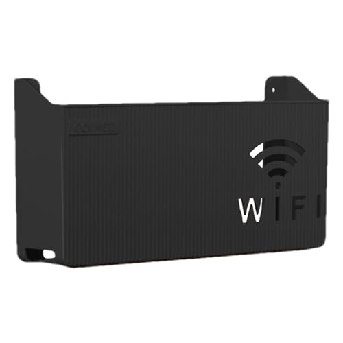 Router Wandhalterung Rack - Router Storage Box - Home Router Boxen ohne Bohren | ABS Router Wifi Aufbewahrungsbox Multifun Rack Halter von Generic
