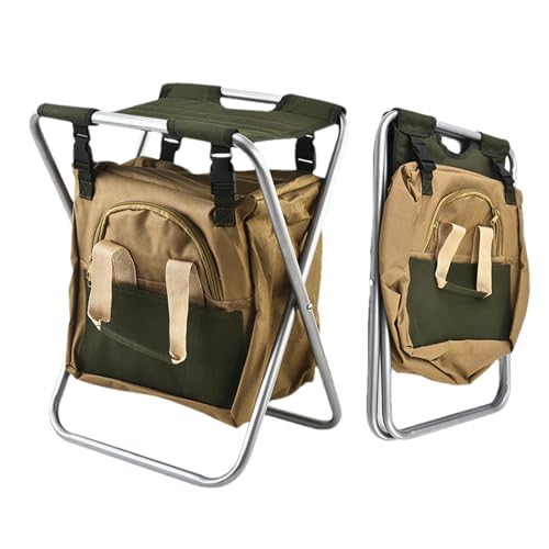 Rucksackhocker – Klappbarer Utility-Stuhl, Träger für Gartengeräte | Faltbare Sitzaufbewahrungstasche, mehrere Campinghocker | Tragbarer Strandkorb von Generic