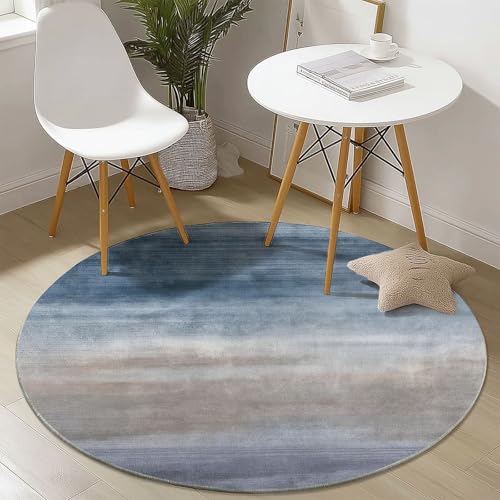 Rund Teppich 180 cm Abstrakt Streifen Farbverlauf Teppiche Plüsch Flauschig Weich Teppich Waschbar Modern Wohnzimmer Schlafzimmer Kinderzimmer Dekorative Küche Fußmatte Blau Rund Teppich 180 cm Abstrakt Streifen Farbverlauf Teppiche Plüsch Flauschig Weich Teppich Waschbar Modern Wohnzimmer Schlafzimmer Kinderzimmer Dekorative Küche Fußmatte Blau von Generic