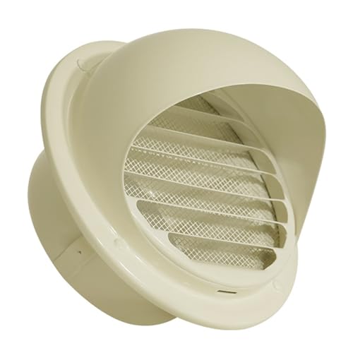 Runde Abluftgitter aus Edelstahl 304, Wetterschutz Lüftungsabdeckung mit Fliegengitter und 45° Lamellen für Privaten oder Industriellen Einsatz(Yellow,170mm/6.7inch) von Generic