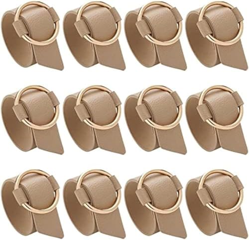 Runde Serviettenringe Aus Leder, Verstellbare Pu-serviettenschnalle, Elegantes Handgelenkornament, Modischer Serviettenhalter Für Empfänge, Dinnerparty, Bankett, Buffettischdekor, Khaki, Set of 8 Runde Serviettenringe Aus Leder, Verstellbare Pu-serviettenschnalle, Elegantes Handgelenkornament, Modischer Serviettenhalter Für Empfänge, Dinnerparty, Bankett, Buffettischdekor, Khaki, Set of 8 von Generic