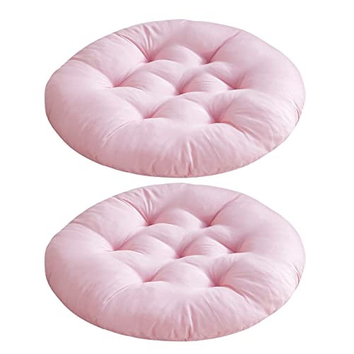 Runde Stuhlkissen 2er-Set Memory Foam runde Stuhlkissen für Esszimmer rutschfeste Stuhlpolster für Hochhocker Stühle Bar Innenbereich Esszimmer-Sitzpolster 38,1 x 38,1 cm Rosa von Generic
