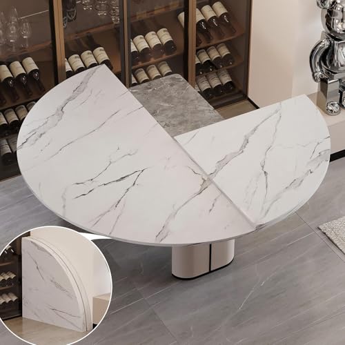 Runde Tischplatte Aus Holz, Platzsparend, Große Klappbare Tischplatte, Catering-Bankett-Partytische Ohne Beine, Klappbare Tischplattenverlängerung(A,150 cm/59inch) von Generic