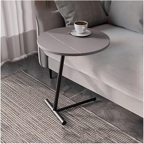 Runder C-förmiger Beistelltisch, End-Side-Couch-Tisch Mit Marmorplatte Moderner Nachttisch Nachttisch Kleiner Beistelltisch Schieben Sie Unter Das Sofa Für Wohnzimmer Schlafzimm, Grey, Black Runder C-förmiger Beistelltisch, End-Side-Couch-Tisch Mit Marmorplatte Moderner Nachttisch Nachttisch Kleiner Beistelltisch Schieben Sie Unter Das Sofa Für Wohnzimmer Schlafzimm, Grey, Black von Generic