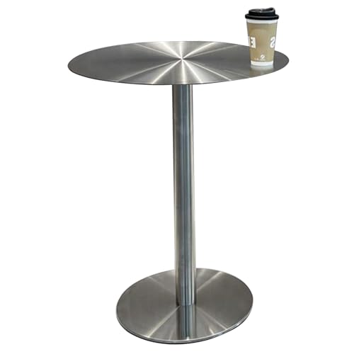 Runder Edelstahl Bar Tisch Modern Bistro Pub Tables with Stable Base Cocktail Schreibtisch Frühstück Tisch für Wohnzimmer Esszimmer Küche Café Side Table Runder Edelstahl Bar Tisch Modern Bistro Pub Tables with Stable Base Cocktail Schreibtisch Frühstück Tisch für Wohnzimmer Esszimmer Küche Café Side Table von Generic