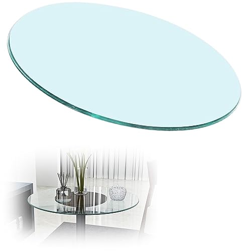 Runder Esstisch, Hartglas-Top, 40 cm - 90 cm, moderne runde Tische, elegantes Tempered Glass Design, stilvolles Esszimmer-Möbel, langlebig und leicht zu reinigen. von Generic