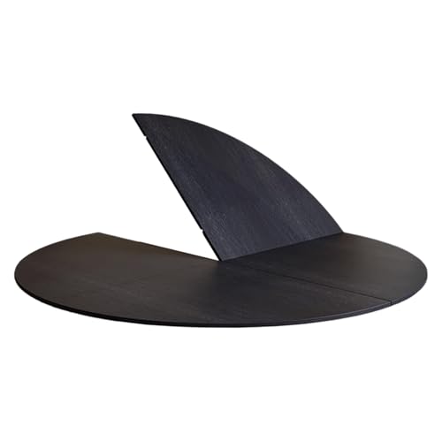 Runder Klapptisch aus Holz 100cm-200cm Durchmesser Vielseitiger Zusammenklappbarer Verlängerungstisch für Esszimmer Großes Bankett Party Schwarz(100cm) von Generic