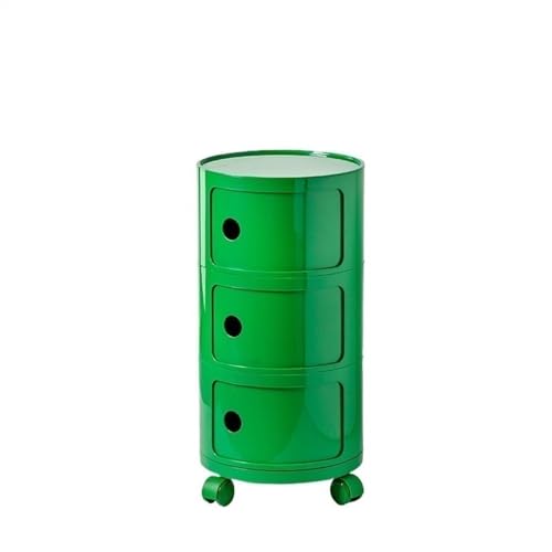 Runder Nachttisch mit Aufbewahrungsbox kleiner Nachttisch mit Schubladen für Wohnzimmer oder Schlafzimmer grün 3 Ebenen Größe moderner Couchtisch platzsparend Runder Nachttisch mit Aufbewahrungsbox kleiner Nachttisch mit Schubladen für Wohnzimmer oder Schlafzimmer grün 3 Ebenen Größe moderner Couchtisch platzsparend von Generic