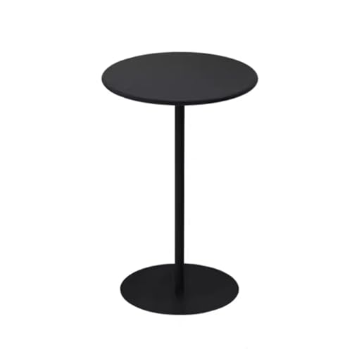Runder Stehtisch Schwarz Bistrotisch Pub Cocktail Runder Tisch für Zuhause, Büro und Küche, Couchtisch für drinnen und draußen (Schwarz, 70 x 70 x 104 cm) von Generic