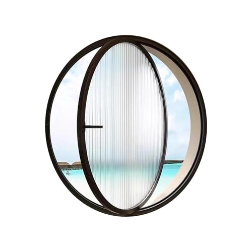 Rundes Bullauge Aus Aluminiumlegierung Runde Drehbare Glasfenster 360 ° Lüftungsfenster 40 50 60 70 80 100 Cm Flächenbündig Montiert(Burst,100cm) von Generic