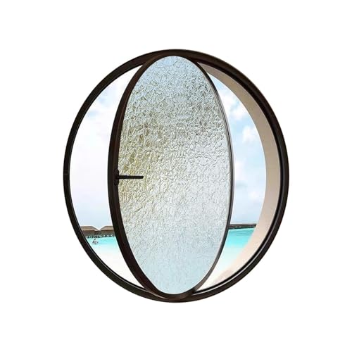 Rundes Bullauge Aus Aluminiumlegierung Runde Drehbare Glasfenster 360 ° Lüftungsfenster 40 50 60 70 80 100 Cm Flächenbündig Montiert(Clear,90cm) von Generic