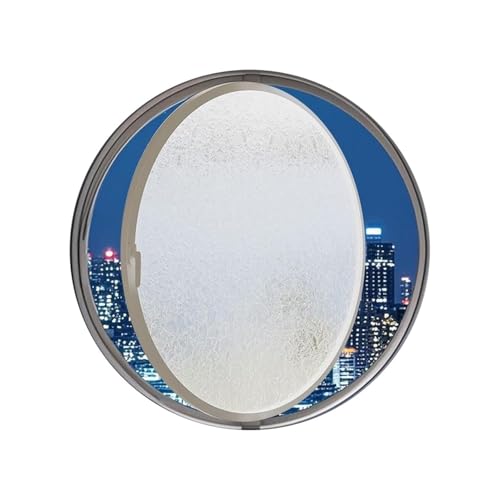 Rundes Bullauge Aus Aluminiumlegierung Runde Drehbare Glasfenster 360 ° Lüftungsfenster 40 50 60 70 80 100 Cm Flächenbündig Montiert(White,90cm) von Generic