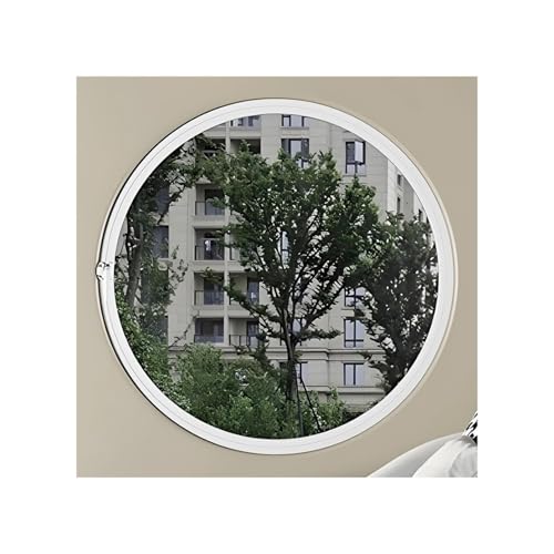 Rundes Fenster Mit Aluminiumrahmen Und Gehärtetem Glas, 360° Drehbares Flügelfenster Für Badezimmer, Küche, Schlafzimmer, Wohnzimmer – Ersatz-Innenlüftungsfenster Mit Griff(Burst,100cm) von Generic