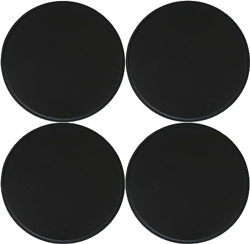 Rundes Leder-stuhlkissen Runde wasserdichte Hockerkissen 2/4 Packungen rutschfeste Sitzkissen Esszimmer-küchenstuhl-Polster, Black, 40cm*4packs Rundes Leder-stuhlkissen Runde wasserdichte Hockerkissen 2/4 Packungen rutschfeste Sitzkissen Esszimmer-küchenstuhl-Polster, Black, 40cm*4packs von Generic