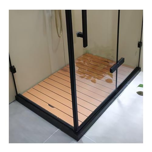Rutschfester, Robuster Und Wasserdichter Badezimmerteppich Duschmatte Aus Holz Fürs Badezimmer Moderner Badezimmerteppich Aus Holz Für Badezimmer, Pool Und Sauna(20x27in(50.8x68.6cm) von Generic