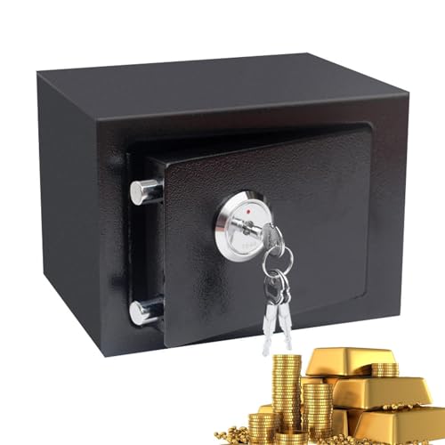 Safe | Haustresor | Safe aus feuerfestem Stahl - robuster Sicherheitsschrank für Gelddokumente - Robuster Schließkasten für Heimbüros und von Generic