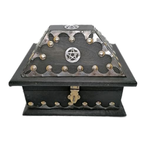 Salem Hexe USA Pentagramm Gothic Magie Holz Metall Kästchen Truhe Box Schatulle Schmuckkästchen Schachtel Salem Hexe USA Pentagramm Gothic Magie Holz Metall Kästchen Truhe Box Schatulle Schmuckkästchen Schachtel von Xamic