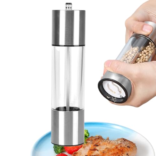 Salzmühle - Nachfüllbarer Pfefferstreuer, manueller Grobheitskessel | Einstellbarer Edelstahl, Grill und Lebensmittelzubehör, 8 Zoll Pfefferstreuer zum Kochen und Kochen Salzmühle - Nachfüllbarer Pfefferstreuer, manueller Grobheitskessel | Einstellbarer Edelstahl, Grill und Lebensmittelzubehör, 8 Zoll Pfefferstreuer zum Kochen und Kochen von Generic