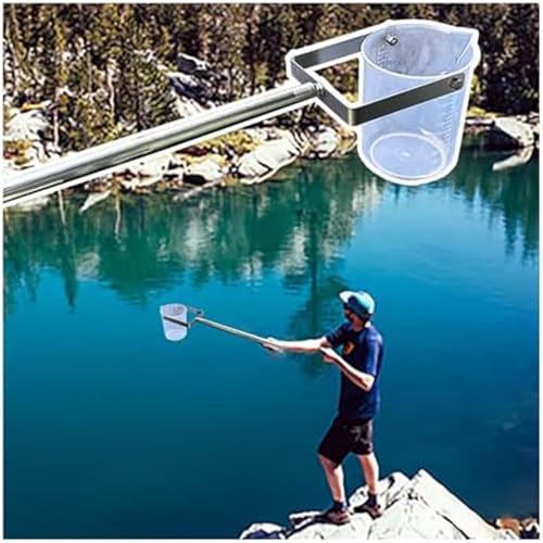 Sampler Telescopic Water Sample, Extendable Water Sampler with Dipper System Ultra Light Rod Plastic Ladle Pendulum Beaker Sampler for Environmental Monitoring(1000ml,3.8-13.1ft/1.17-4m) von Generic