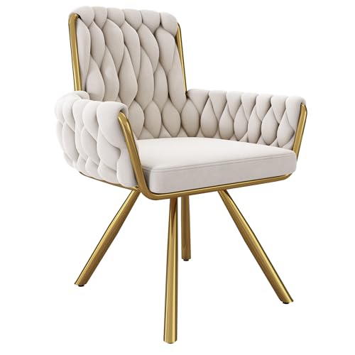 Samt Esszimmerstuhl 360° Drehbar Lounge Sessel mit 4 Stützbeinen aus Metall Freizeit-Drehstuhl für Wohnzimmer Esszimmer Schlafzimmer Büro Studie Beige 1St Samt Esszimmerstuhl 360° Drehbar Lounge Sessel mit 4 Stützbeinen aus Metall Freizeit-Drehstuhl für Wohnzimmer Esszimmer Schlafzimmer Büro Studie Beige 1St von Generic