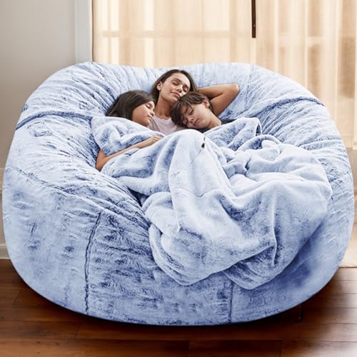 Samt Sitzsack Abdeckung Nur Ohne Füllung Waschbar Verdickt Weich Stretch Einfarbig Reißverschluss Gaming Sitzsack Für Schlafzimmer Büro Wohnzimmer Teenager Erwachsene,E,150 * 75cm von Generic